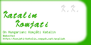 katalin komjati business card