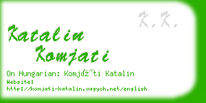 katalin komjati business card